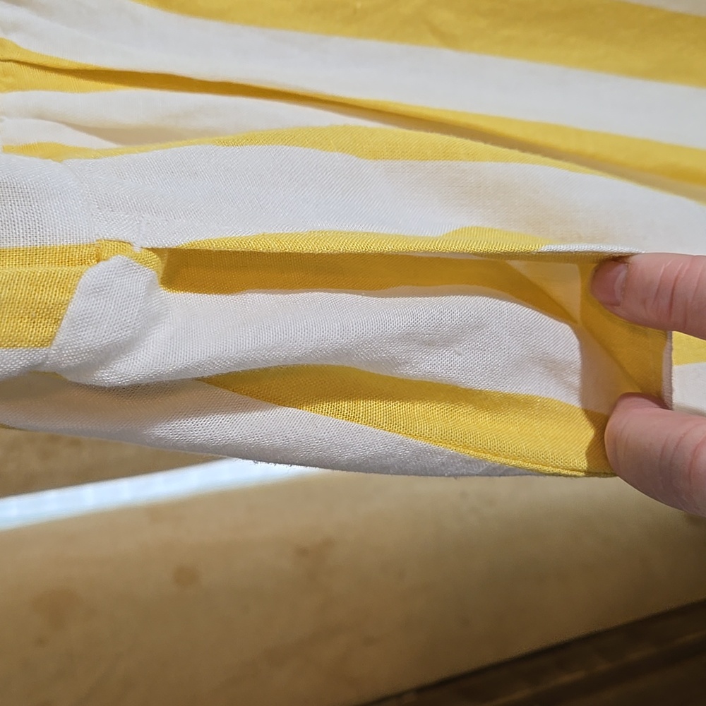 Joules " Macey" Yellow and White Striped Sundress Size 6 - Picture 5 of 12